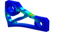Local stresses of a finite element analysis of a mechanical machine part- 3d illustration