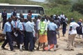 Local students at the Lake Baringo, Kenya Royalty Free Stock Photo