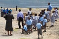 Local students at the Lake Baringo, Kenya Royalty Free Stock Photo