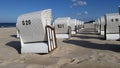 White beach chairs