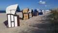 beach chairs and warm sunlight