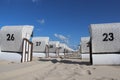 White beach chairs