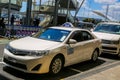 Local taxi at the International Terminal at Auckland Airport