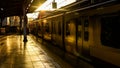 Local Tokyo JR train in city at sunset Royalty Free Stock Photo