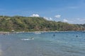 Local tourists flock Barretto Beach, a popular tourist spot near Subic in Olongapo, Zambales Royalty Free Stock Photo