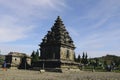 Local tourists visit Arjuna temple complex at Dieng Plateau Royalty Free Stock Photo
