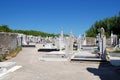 Local traditional catholic cemetery on island Susak in Croatia