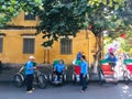 Local tricycle at Hoi An ancient town street, Vietnam