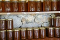 Local Turkish honey and honey jars