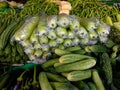 A local vegetable stall selling many vegetables in Mumbai, India Royalty Free Stock Photo