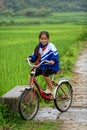 Vietnamese girl from Thai tribe in Sa Pa valley