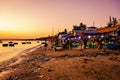 Local vietnamese sea food market on the beach of Muine. Mui Ne, Vietnam - 26/01/2020