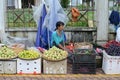 Local Vietnamese woman selling fruit