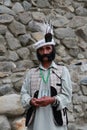 Local villager in Hunza Valley dressed in traditional ethnic pakistan clothes