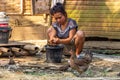 Local woman in northern Laos village