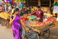 Local woman shopping at Kinari Bazaar in Agra, Uttar Pradesh, In