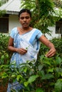 Local woman working in a tea factory. Rambukkana. Sri Lanka