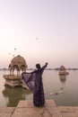 Local Women in Gadisar Lake.