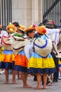 Local women standing during Festival of the Virgin de la Candelaria in Lima, Peru