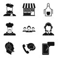 Local worker icons set, simple style Royalty Free Stock Photo