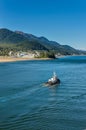 Local tugboat heading North, Gastineau Channel, Juneau, Alaska, USA.