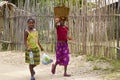 Local young girls in Madagascar Royalty Free Stock Photo