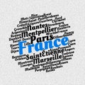 Localities in France Royalty Free Stock Photo