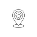 localization friendship outline icon. Elements of friendship line icon. Signs, symbols and vectors can be used for web, logo,
