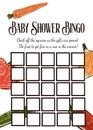 Locally Grown Farmer\'s Market Themed Baby Shower Bingo Game