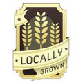 Locally grown food label Royalty Free Stock Photo