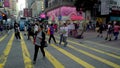 Locals crossing road in HongKong