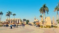 Locals enjoy a wonderful Sunday morning in Luxor Temple Square