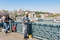 Locals fishing on the brigde over Golden Horn