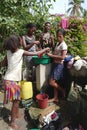 Locals from a Fishing village in Madagascar Royalty Free Stock Photo