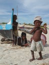 Locals from a Fishing village in Madagascar Royalty Free Stock Photo