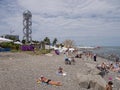 Batumi Beach on the Black Sea in Georgia