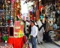 Locals and tourists in the historical Market of Khan Al khalili in Cairo, Egypt. Royalty Free Stock Photo