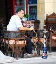 Locals and tourists in the historical Market of Khan Al khalili in Cairo, Egypt. Royalty Free Stock Photo