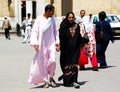 Locals and tourists in the historical Market of Khan Al khalili in Cairo, Egypt. Royalty Free Stock Photo