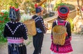 Locals in traditional costume Chang Rai Thailand