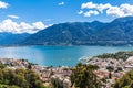 Locarno city and Mggiore lake Royalty Free Stock Photo