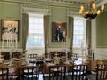 Guests room inside Holyrood Palace the official residence of the British monarch in Scotland, Queen Elizabeth II. Royalty Free Stock Photo