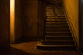 Antique stairs inside abandoned building