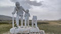 Statues dedicated to the dramatic tragedy of the shepherd Pupo Nunzio di Roio and his family.