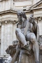 Fountain of the Four Rivers by Gian Lorenzo Bernini, baroque creation Royalty Free Stock Photo