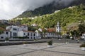 Church and town square in Sao Vicente, Madeira Portugal