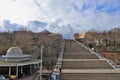 Panoramic view of the Potemkin stairs, symbol of Odessa.