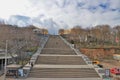 Panoramic view of the Potemkin stairs, symbol of Odessa.