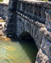 Old stone bridge in park in Oshkosh, Wisconsin