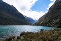 Located in the Cordillera Blanca range near the city of Huaraz in northern Peru, the Santa Cruz trek.